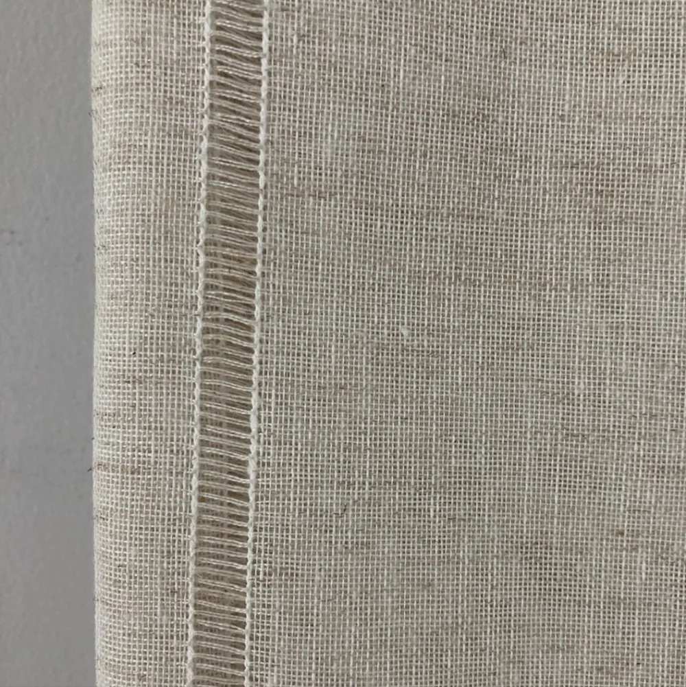2 LAUREN Neutral Woven Linen Blend Back Tab Pocket Panel 54